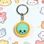 Dumpling Squishy Keychain — Stress Relief Charm