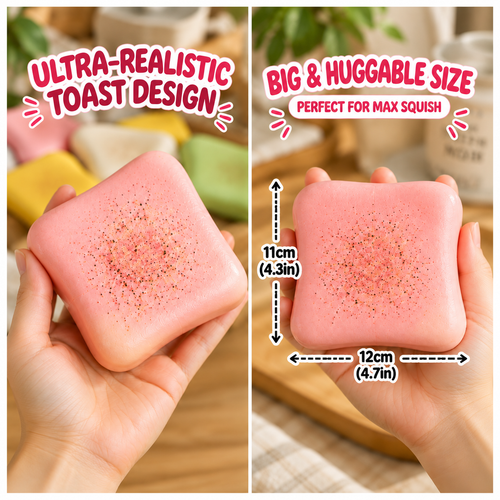 Berry Toast Squishy Toy – Slow Rising Soft Stress Relief Fidget