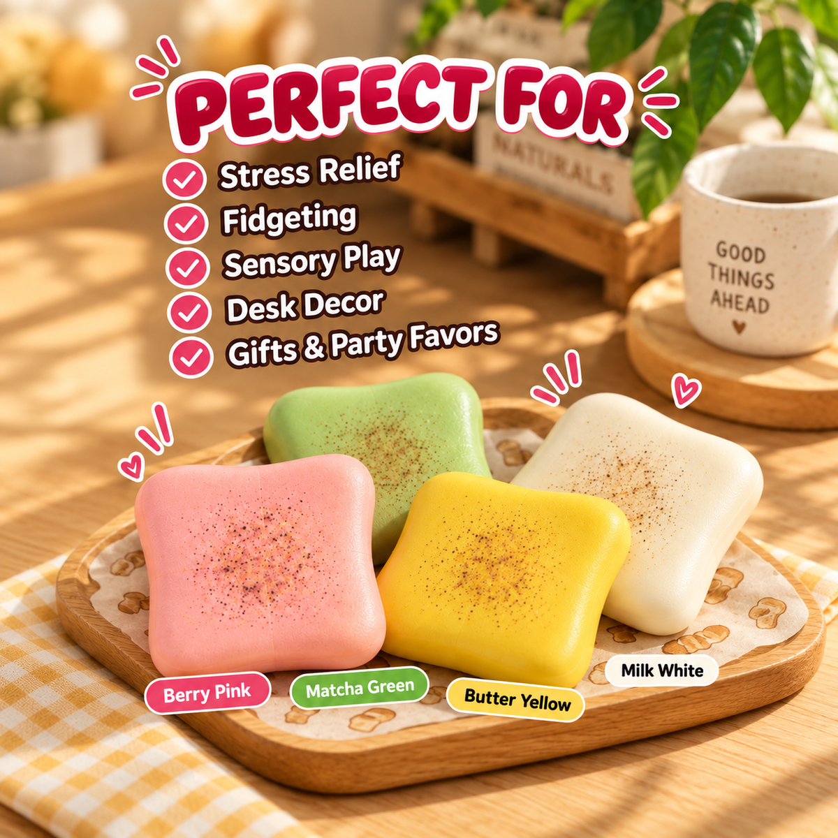 Berry Toast Squishy Toy – Slow Rising Soft Stress Relief Fidget